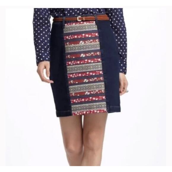 Holding horses Anthropologie denim skirt woman’s waist size 30 - Picture 1 of 8